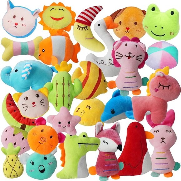 Other - 27 Pack Puppy Squeaky Toy,Different Designs Squeakers Pet Toys,Cute Bulk Plush D